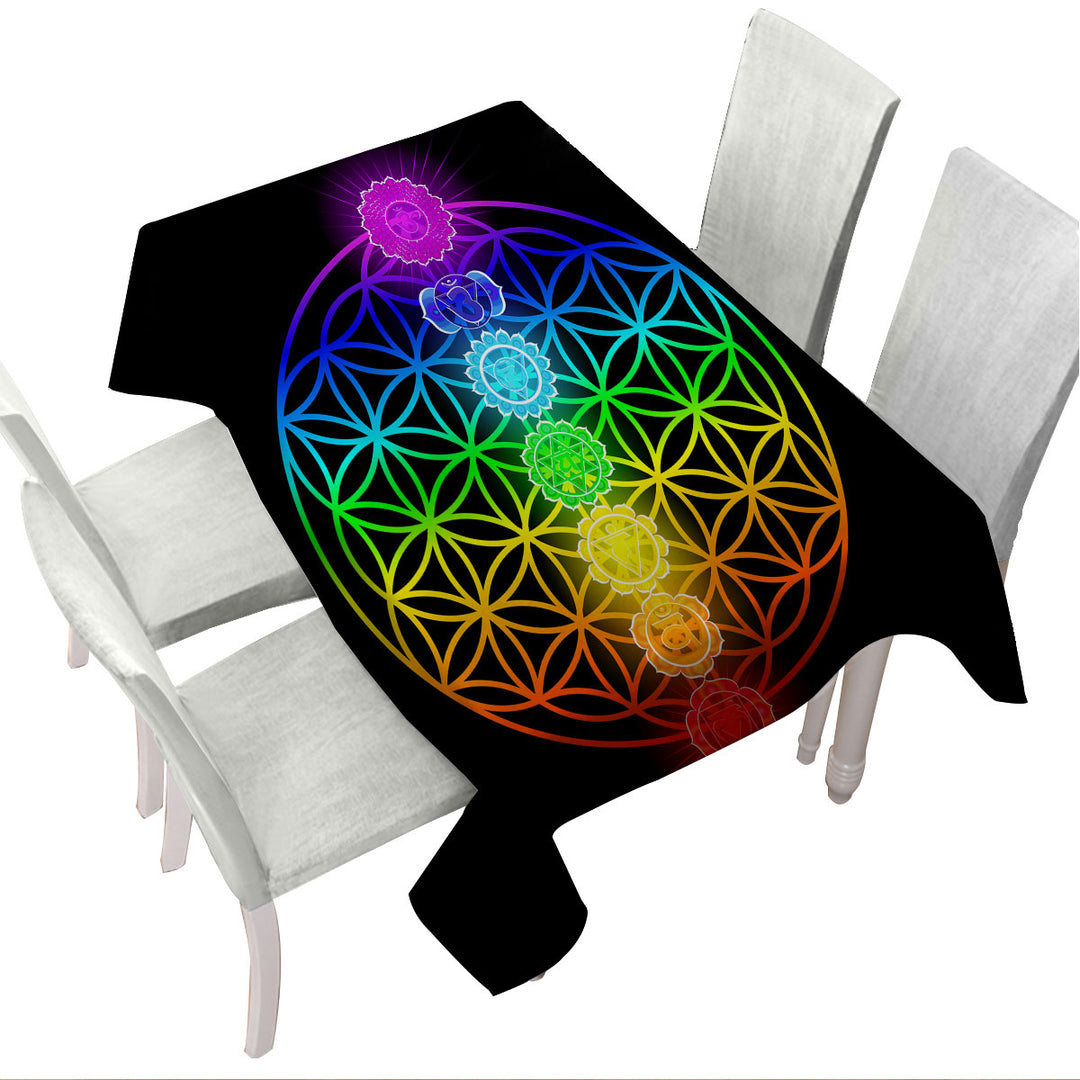 Colorful Hinduism Symbols Custom table Covers
