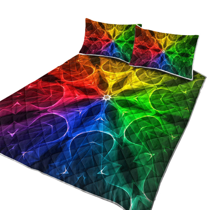 Colorful Illusion California King Quilt Sets