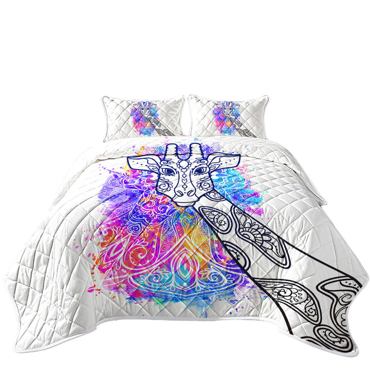 Colorful Indian Giraffe Quilts