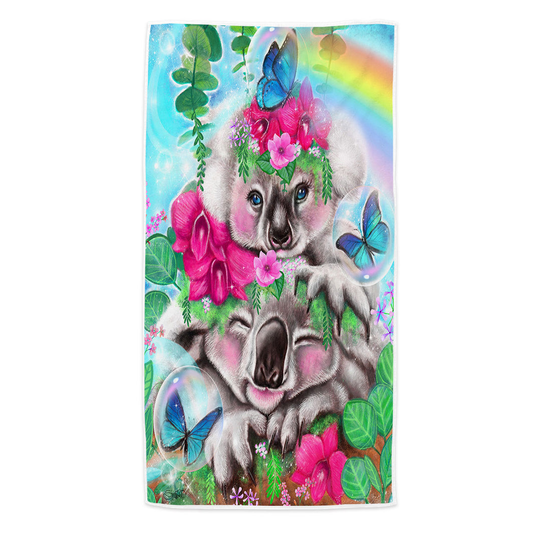 Colorful Kids Animal Best Buddies Koalas Pool Towels