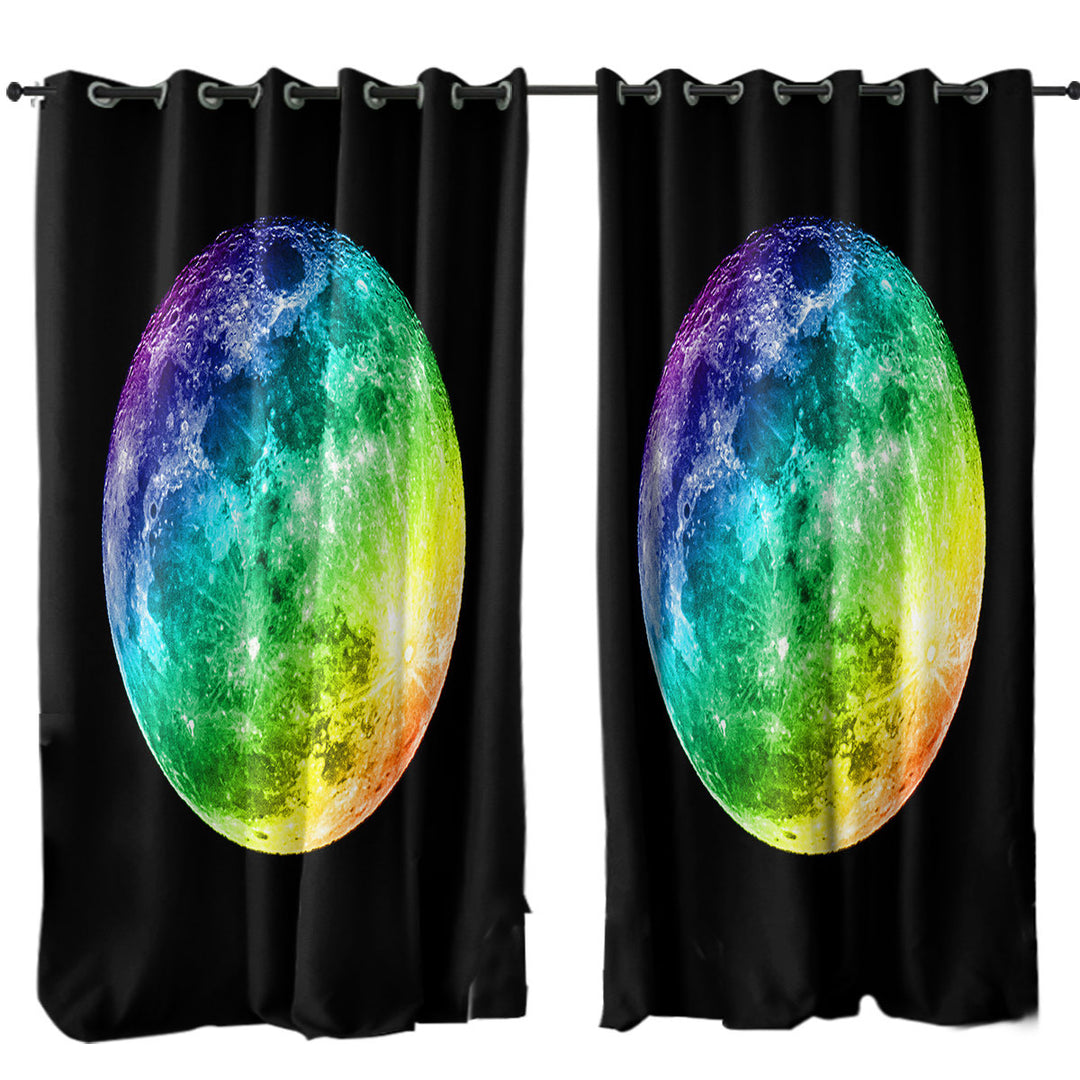 Colorful Moon Curtain