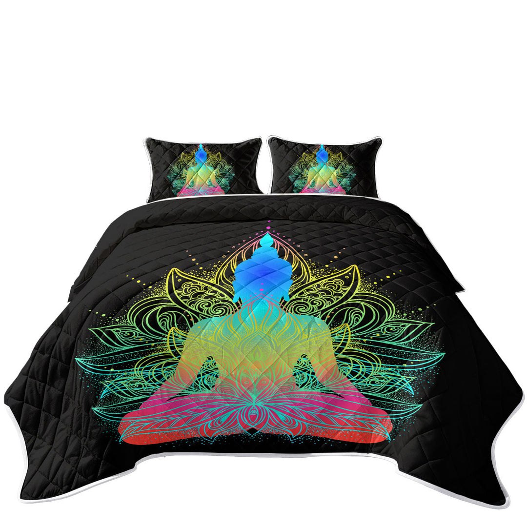 Colorful Oriental Buddha Coverlets