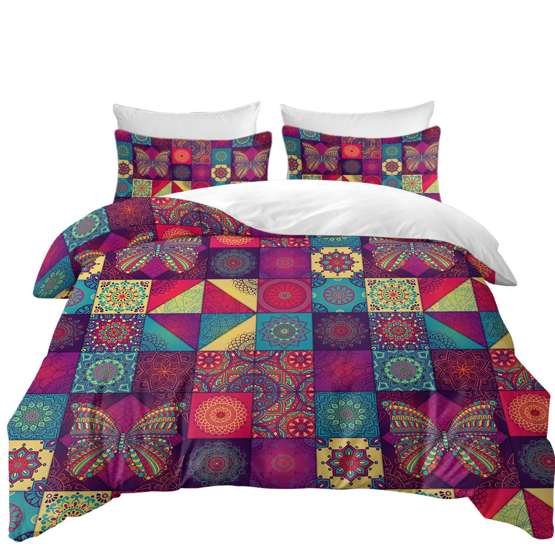 Colorful Oriental Moroccan Mandala Tiles Twin xl Duvet Covers