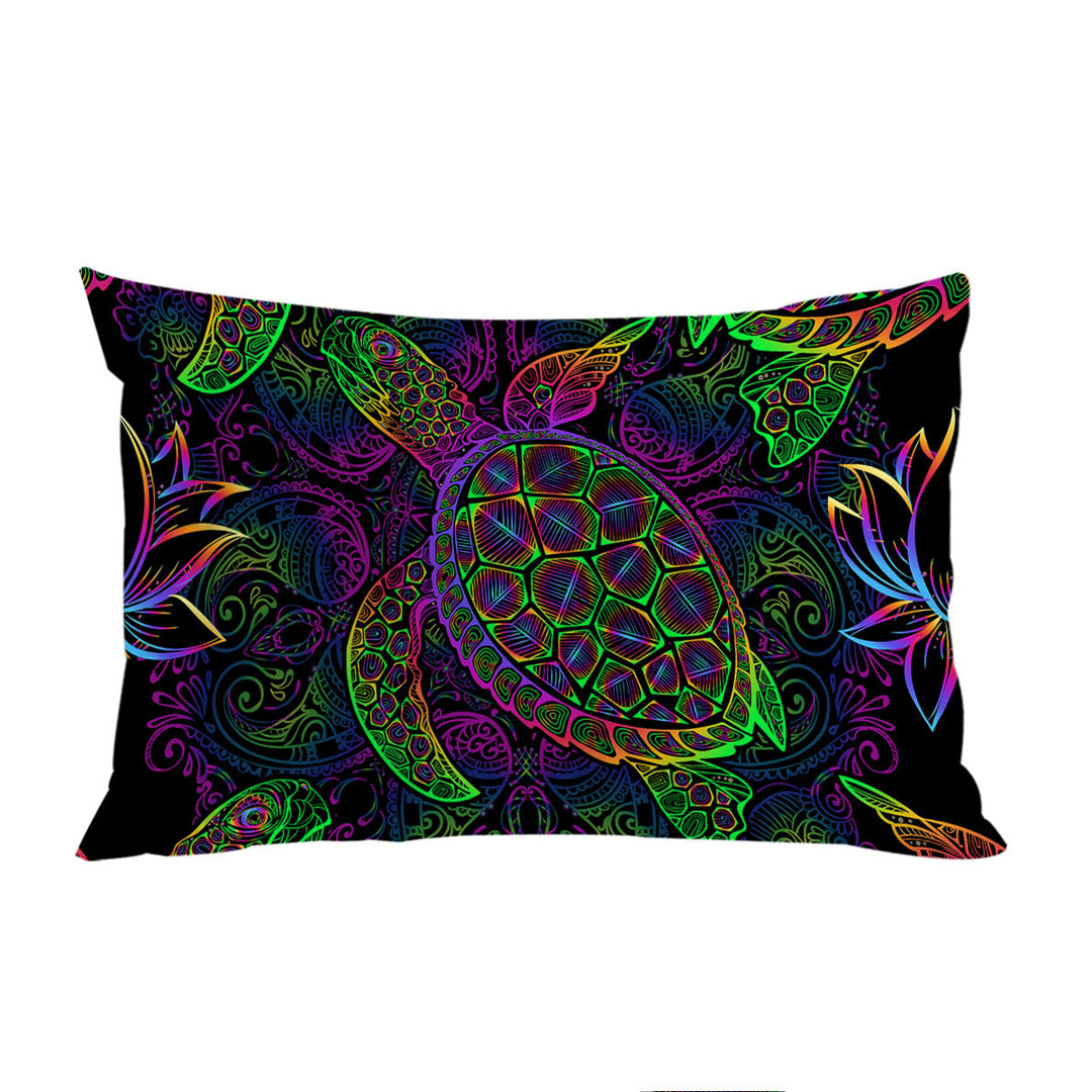 Colorful Oriental Turtle Pillowcase