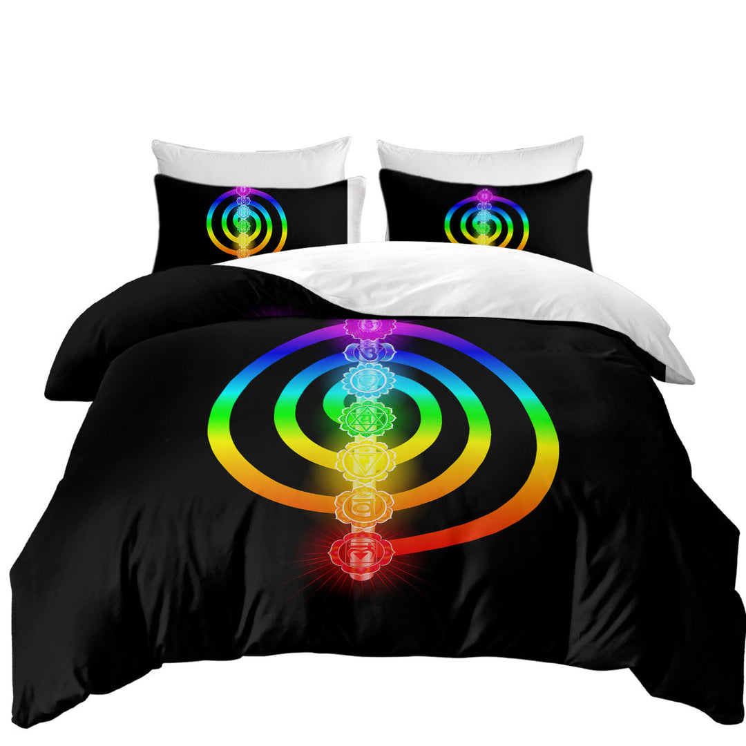 Colorful Rainbow Spiritual Oriental Symbols Donna Covers