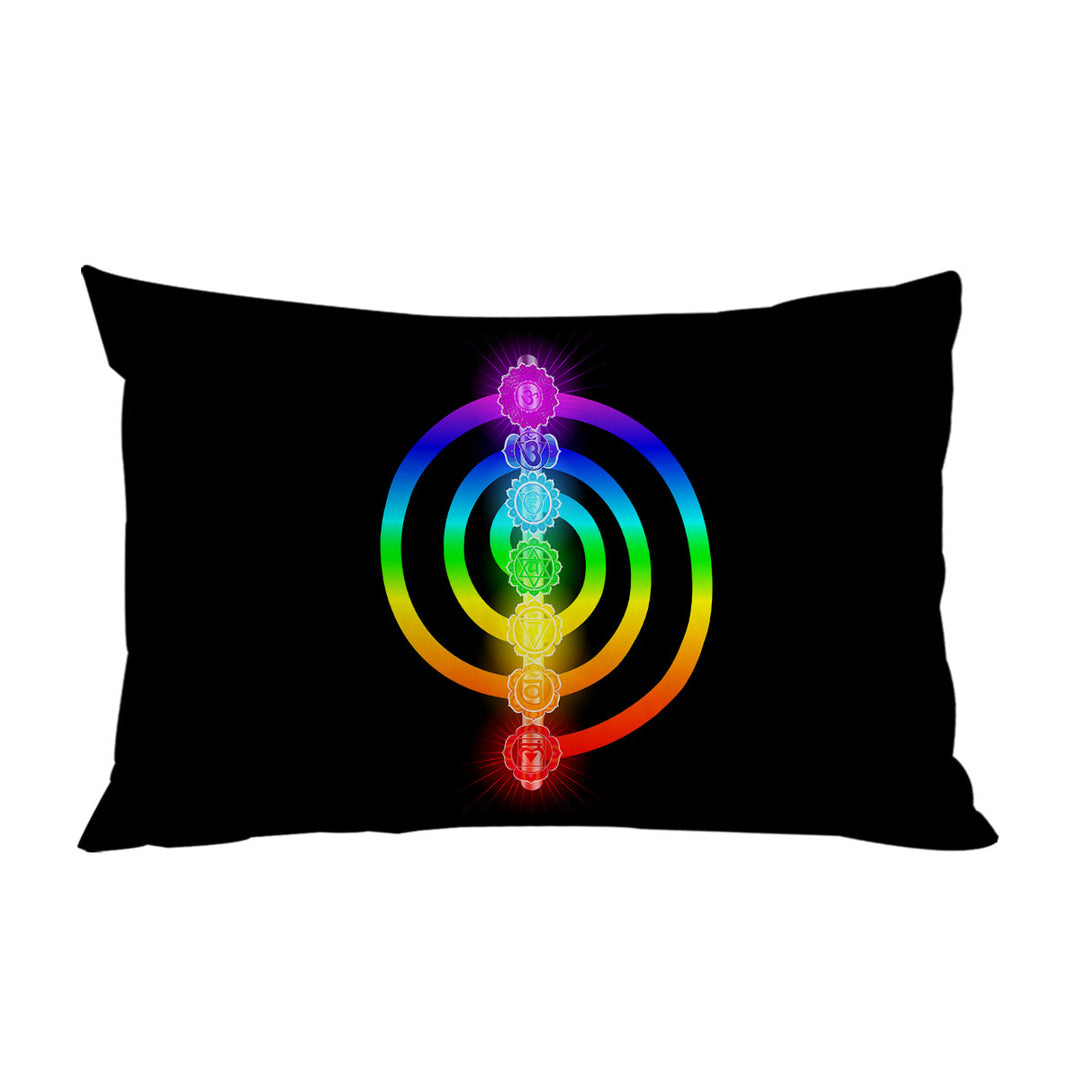 Colorful Rainbow Spiritual Oriental Symbols Pillowcases
