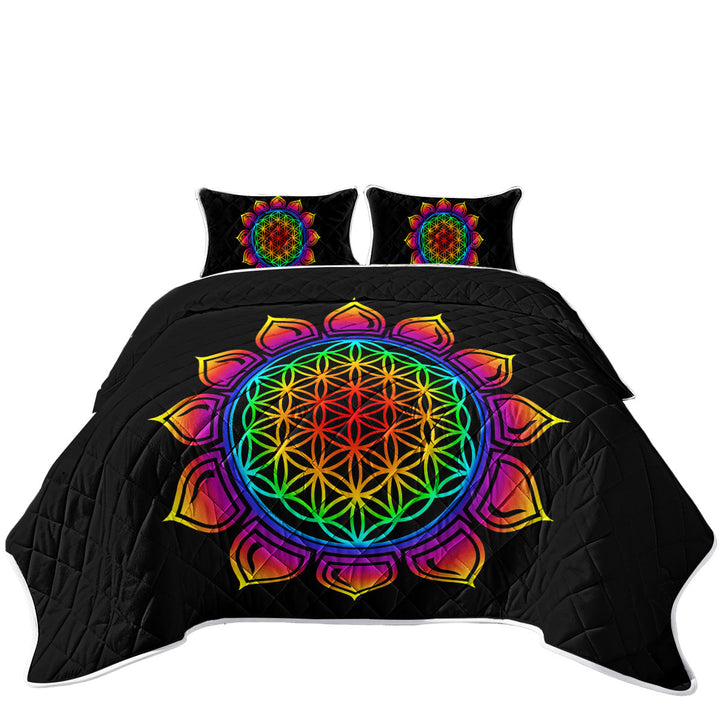 Colorful Simple Mandala Sun Coverlets