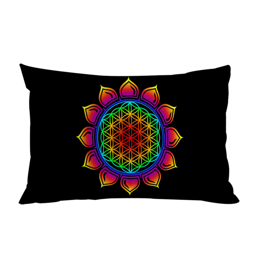 Colorful Simple Mandala Sun Pillow Case Covers