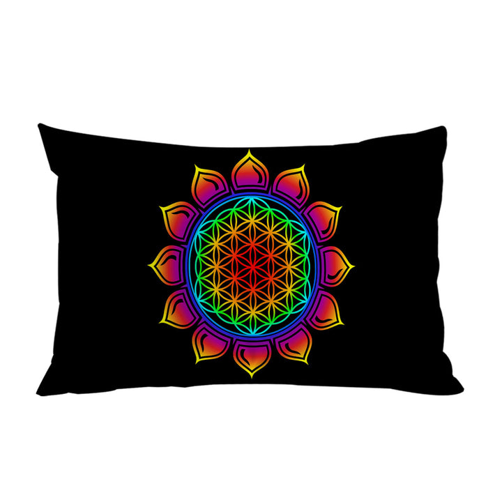 Colorful Simple Mandala Sun Pillow Case Covers