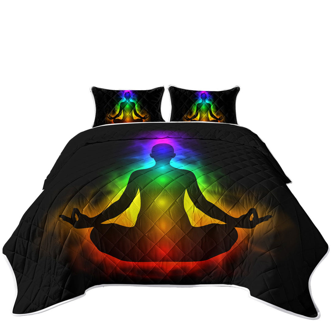 Colorful Spiritual Aura Buddha Quilts