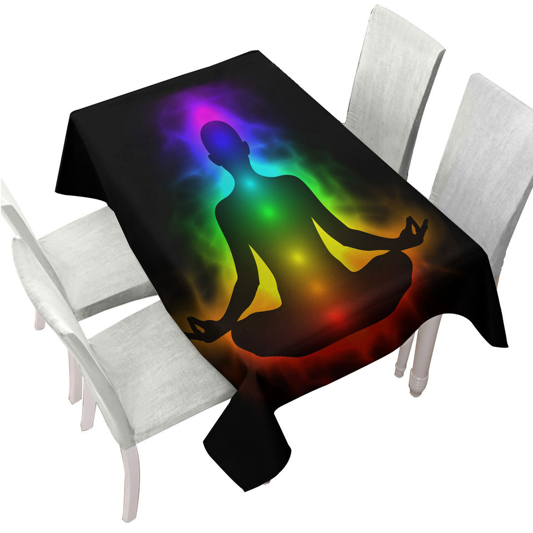 Colorful Spiritual Aura Buddha Table Cover
