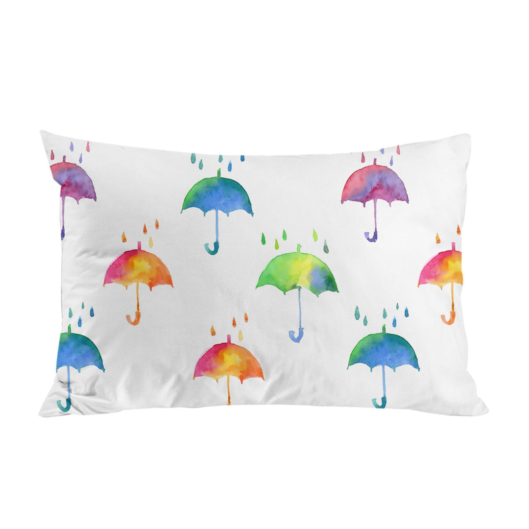 Colorful Umbrellas Bed Covers