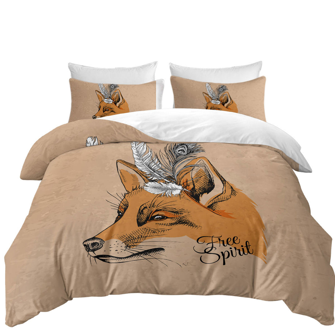 Comforter Cover with Free Spirit Feathers Fox