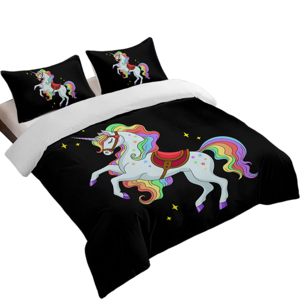 Comforter Cover with Impressive Rainbow Unicorn