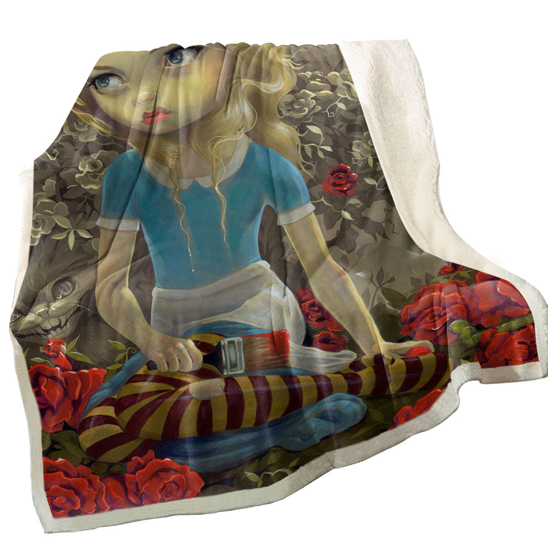 Cool Alice Sofa Blankets Art Painting the Roses Red