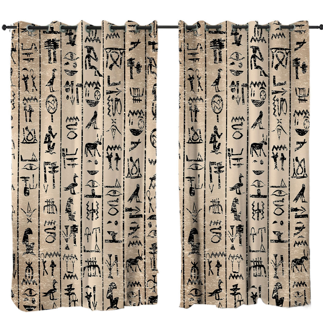 Cool Ancient Symbols Curtain