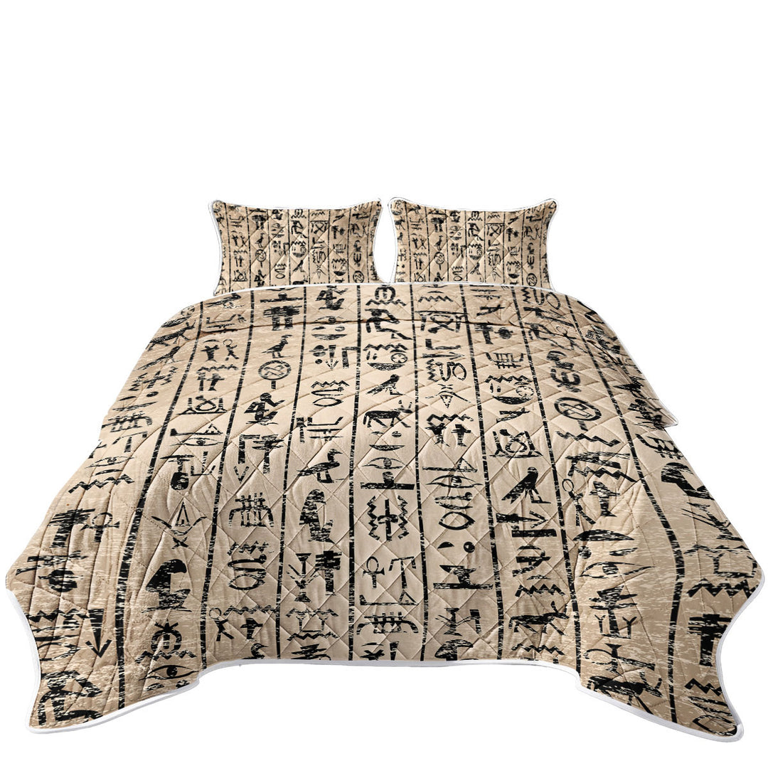 Cool Ancient Symbols King Size Quilt