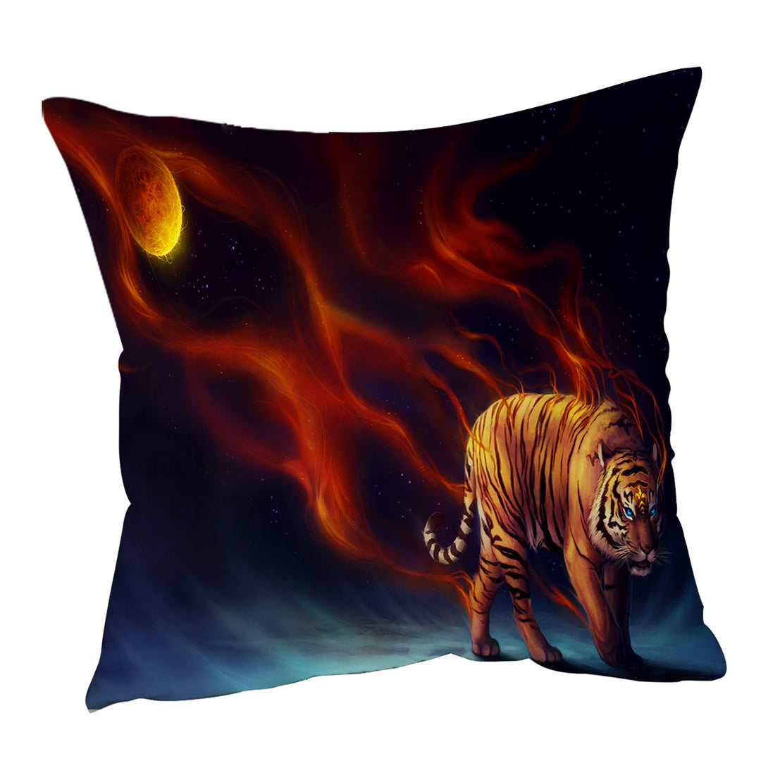 Cool Animal Cushion Covers Art Day Bringer Sun and Tiger