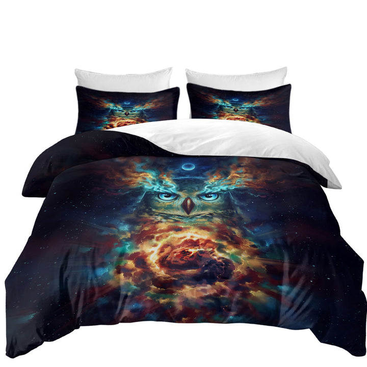 Cool Art Aurowla Space Owl Bed Covers