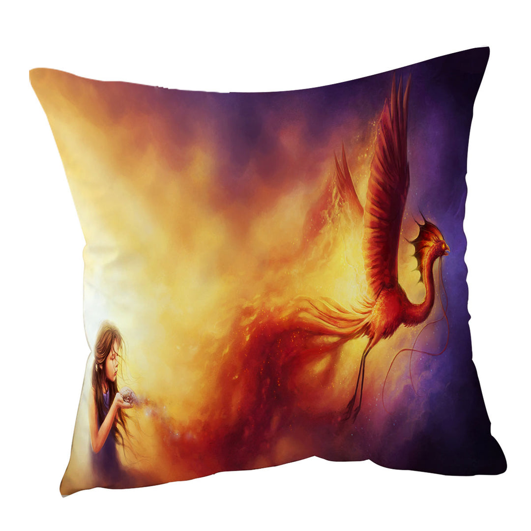 Cool Art Born from the Ashes Phoenix Cushion and Pillow Covers