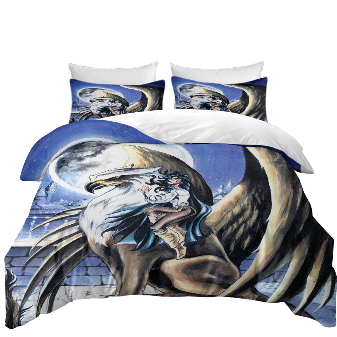 Cool Art Full Moon Watchtower Griffin Duvet Cover