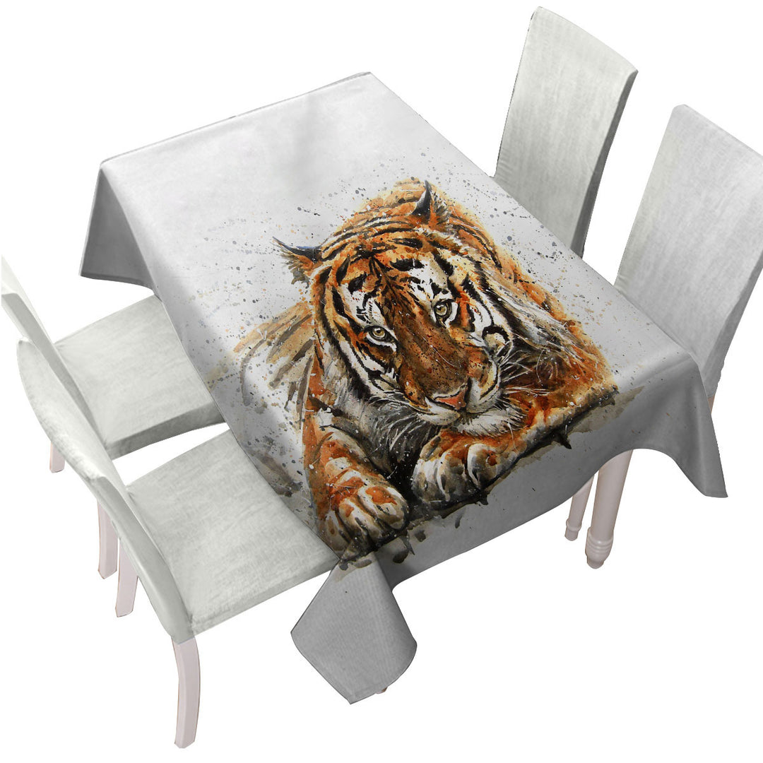 Cool Art Painting Tiger Custom tablecloths
