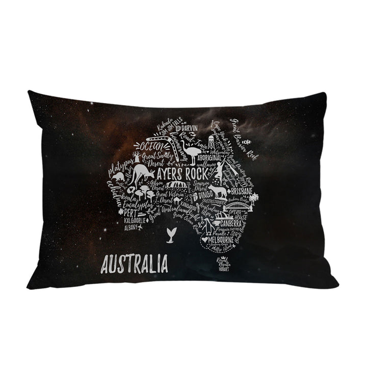 Cool Aussies The Australian Continent Pillowcases