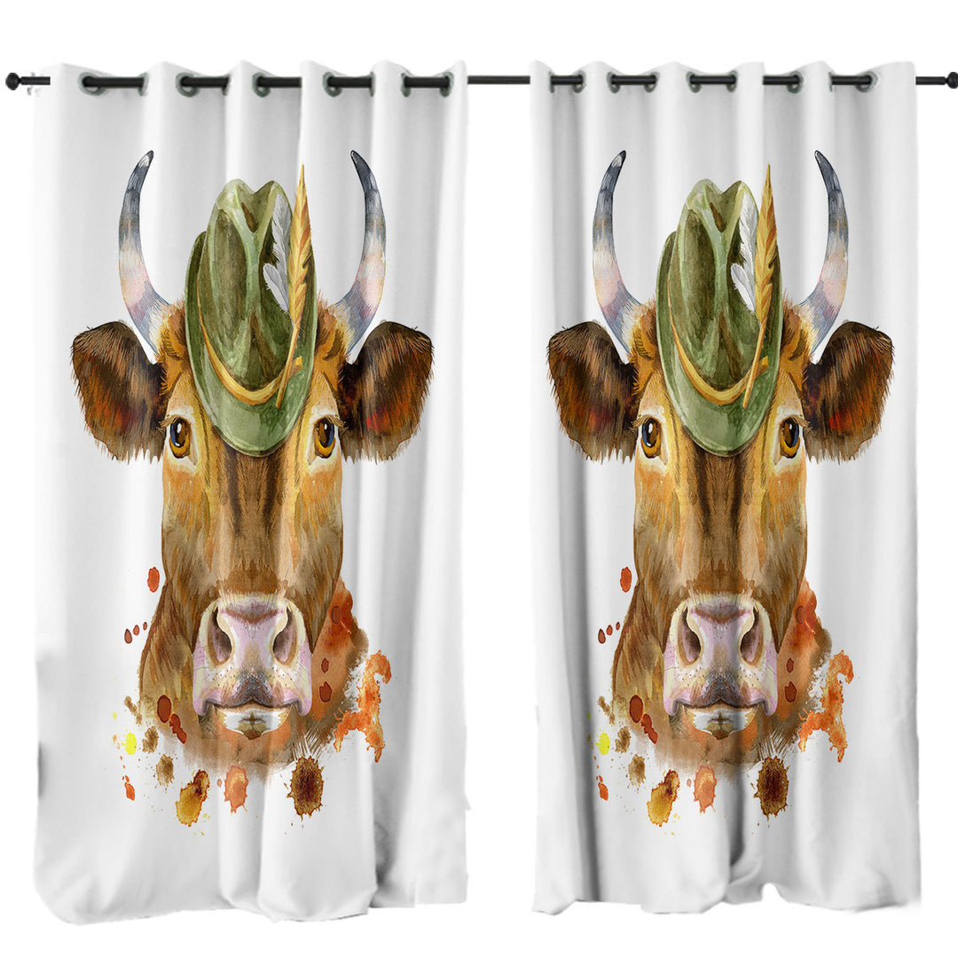 Cool Bavarian Cow Drapes