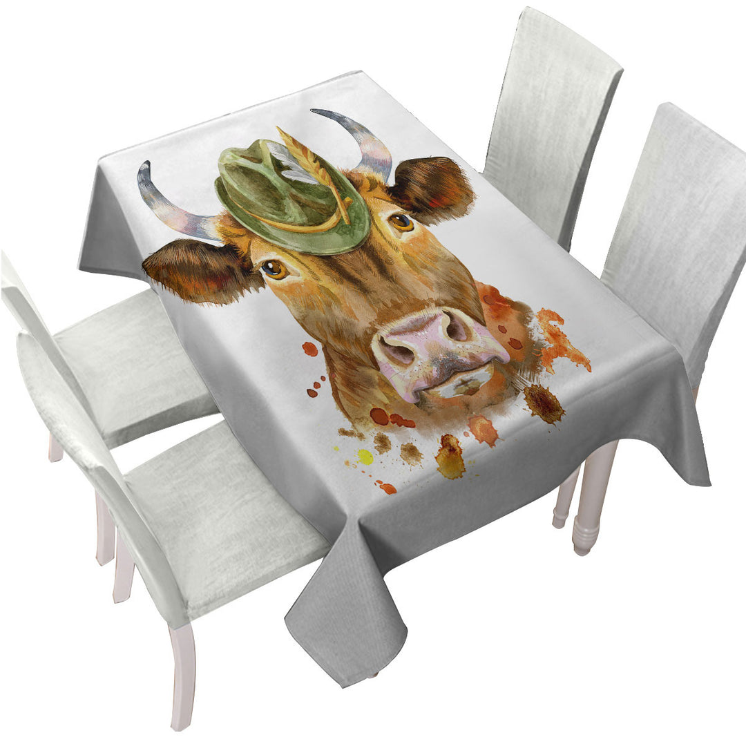 Cool Bavarian Cow Table Cover