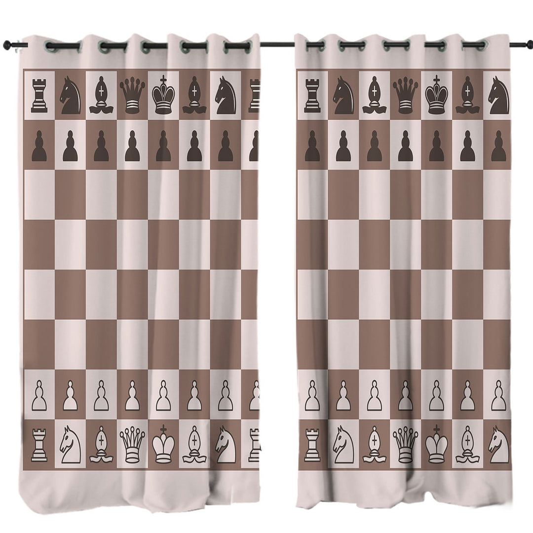 Cool Brown Chess Curtain