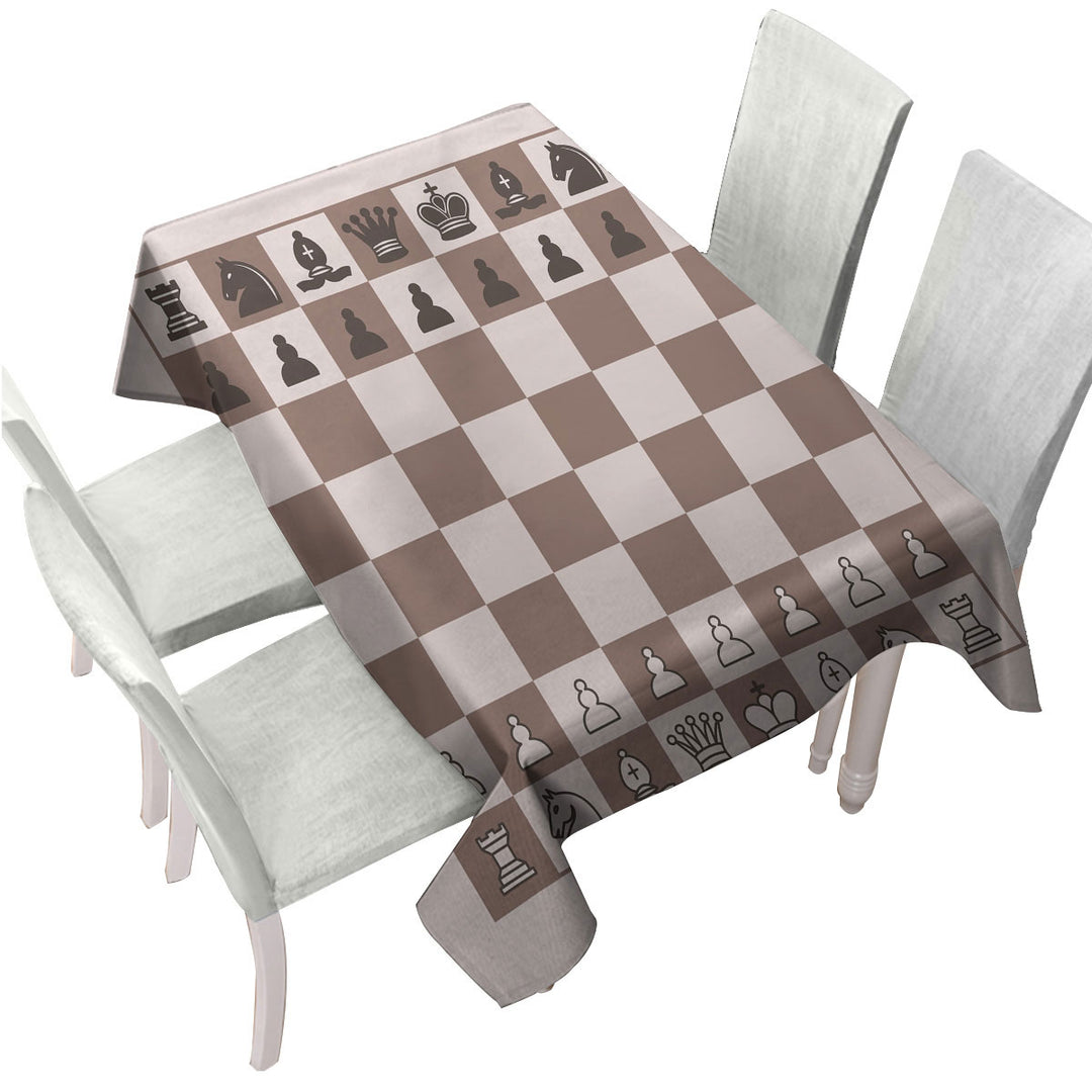 Cool Brown Chess Tablecloths