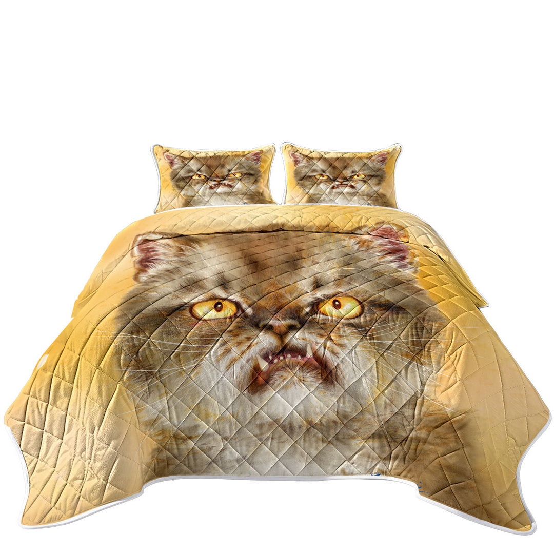 Cool Cat Art Angry Furious Kitten Quilt Shop Near Me