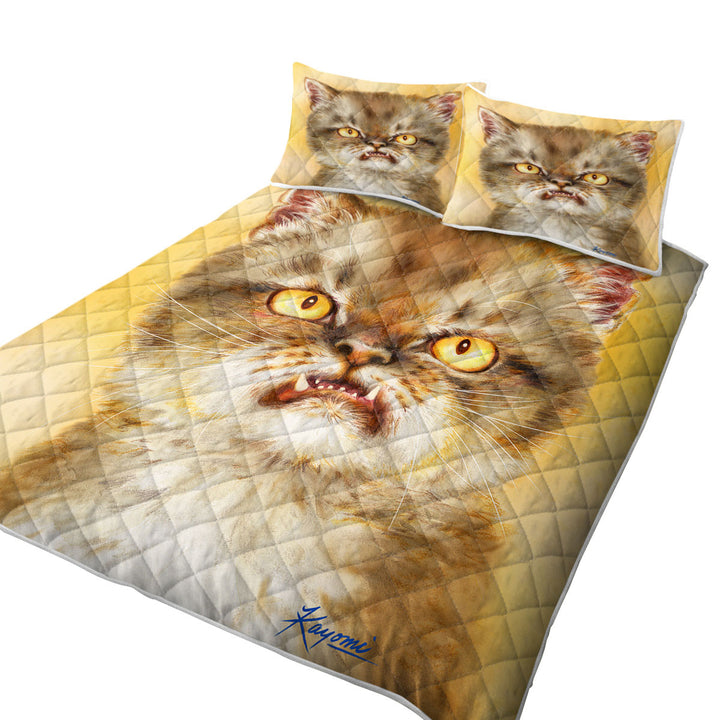 Cool Cat Art Angry Furious Kitten Quilt Stores Near Me