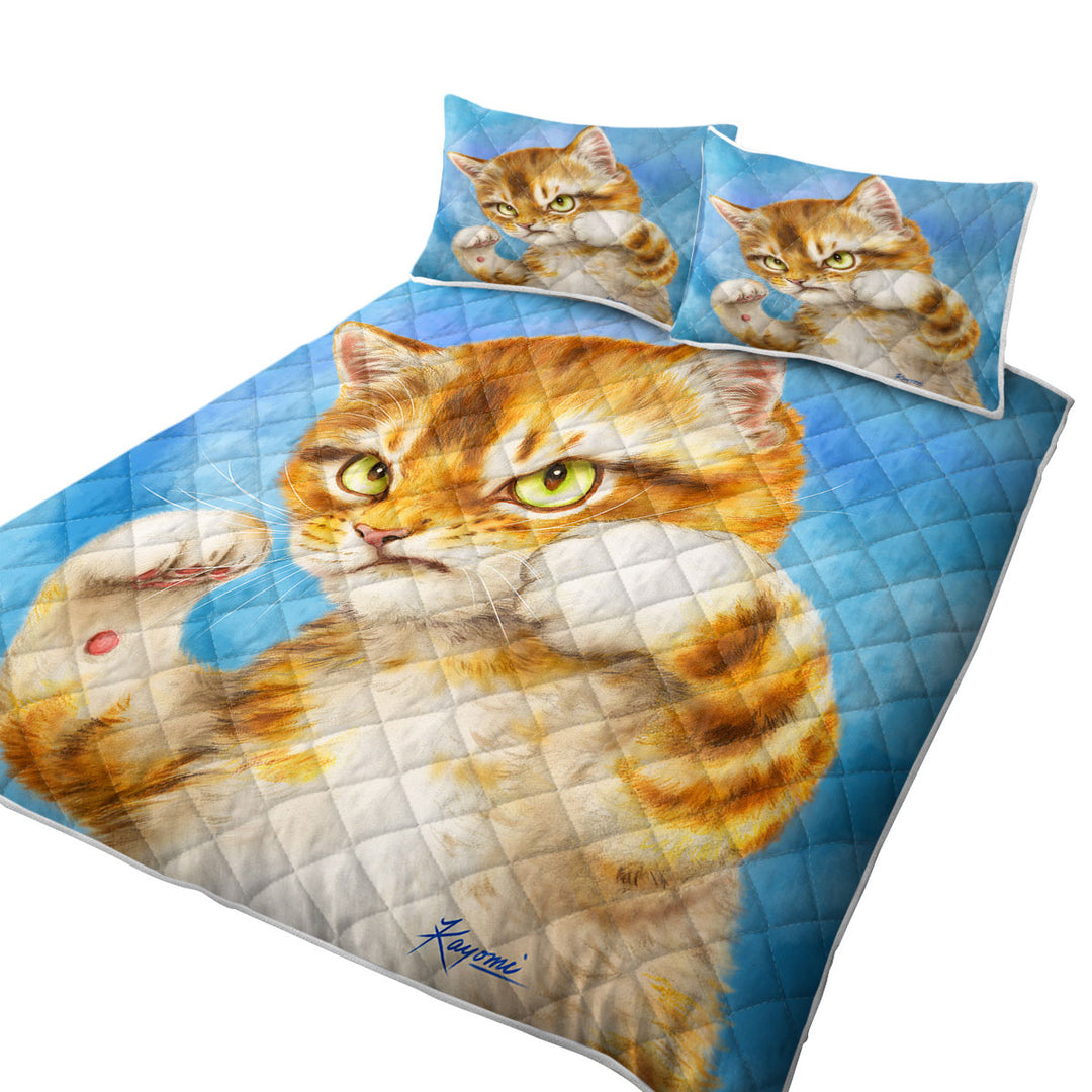 Cool Cat Designs the Fighter Kitten Coverlet