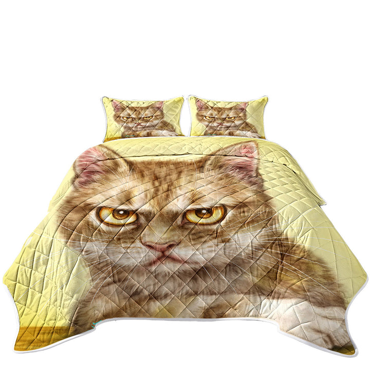 Cool Cats Art Serious Kitten Coverlet