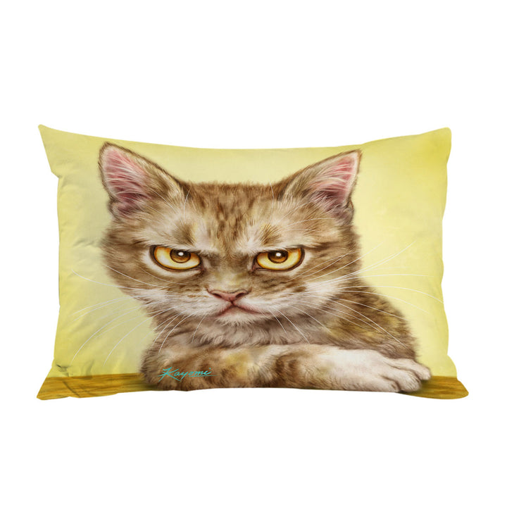 Cool Cats Art Serious Kitten Pillowcase