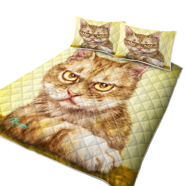 Cool Cats Art Serious Kitten Quilts