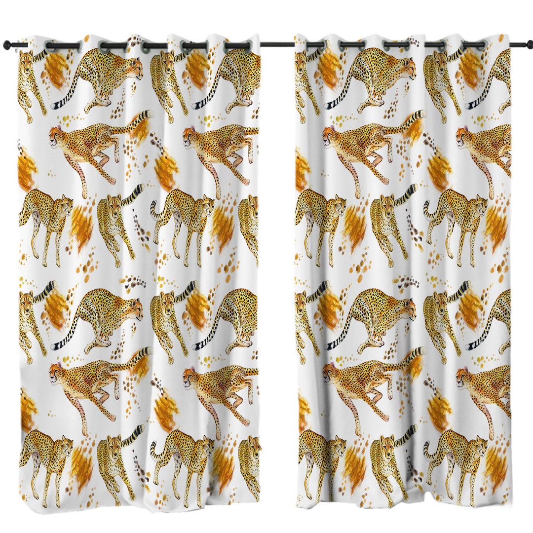 Cool Cheetah Pattern Curtains