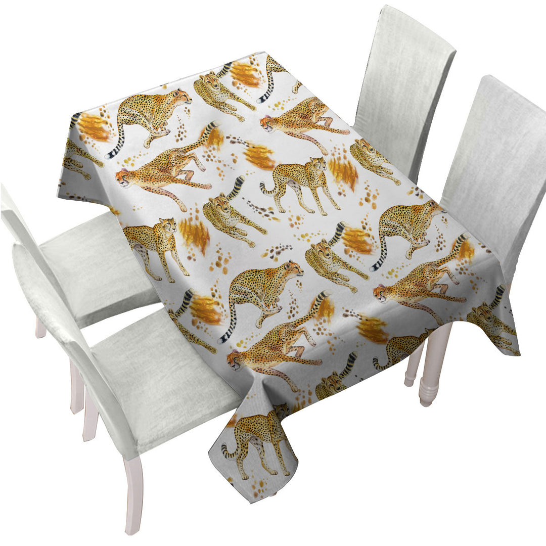 Cool Cheetah Pattern Tablecloths