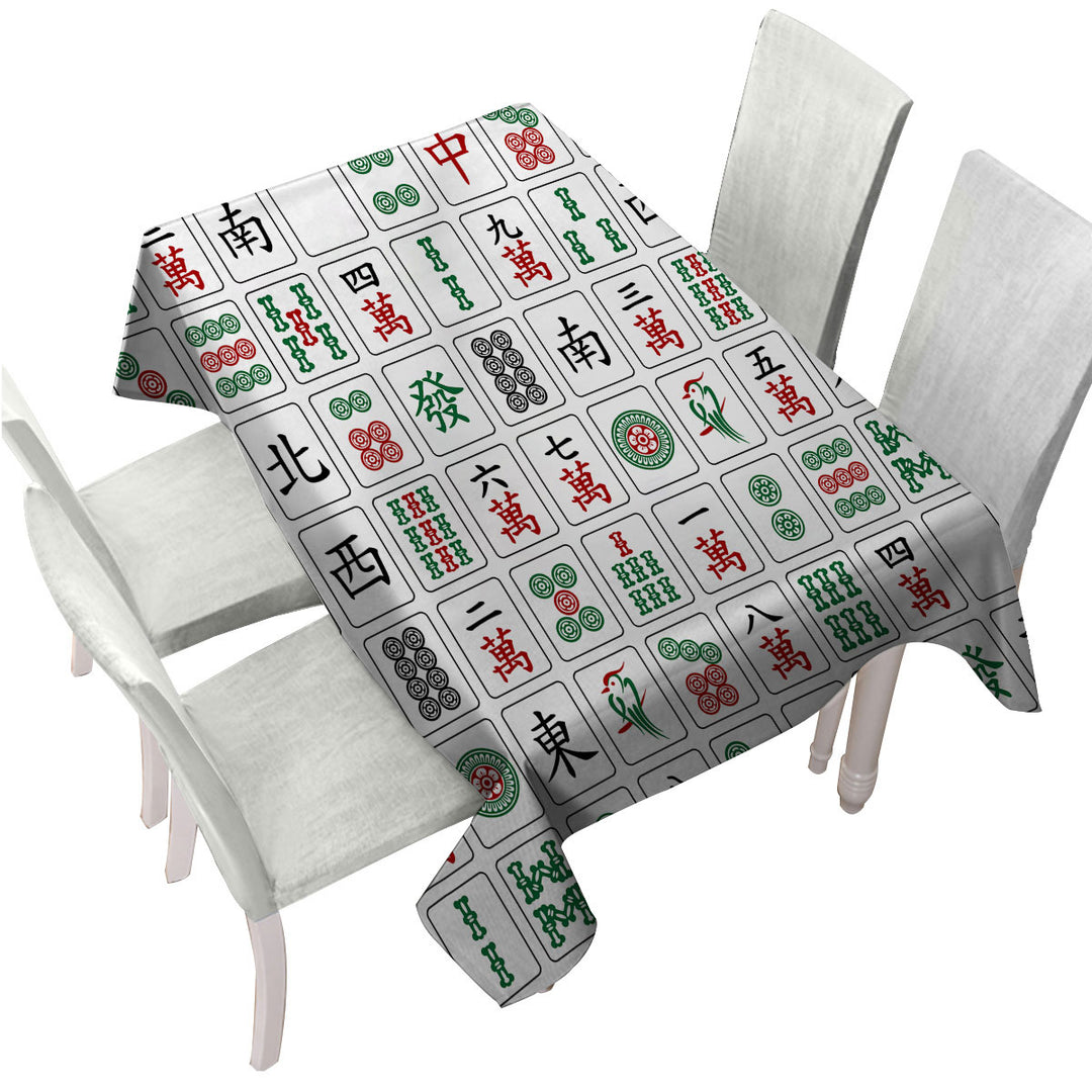 Cool Chinese Mahjong Tiles Custom tablecloths