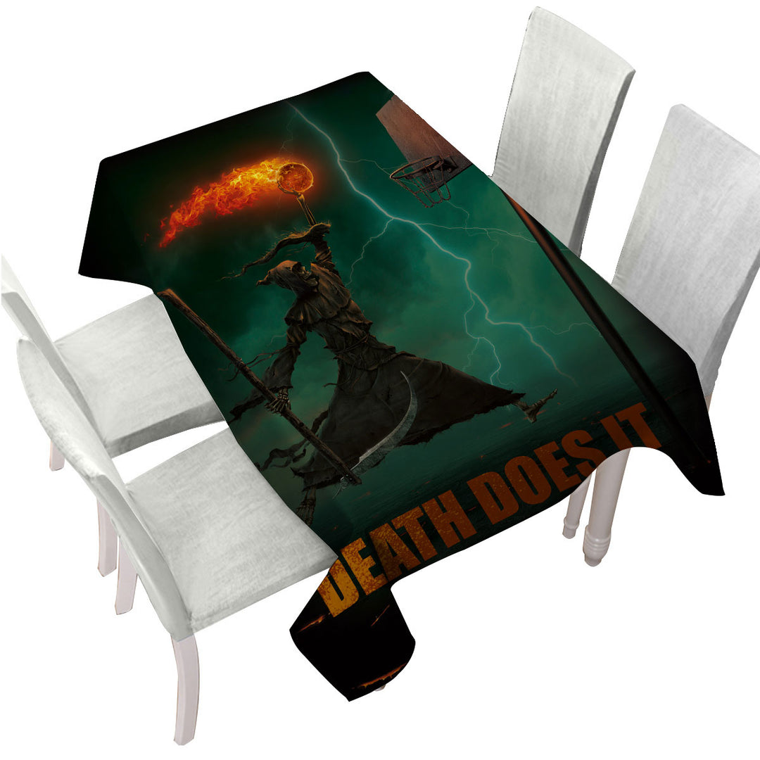 Cool Dark Art Basketball Angel of Death Custom table Covers