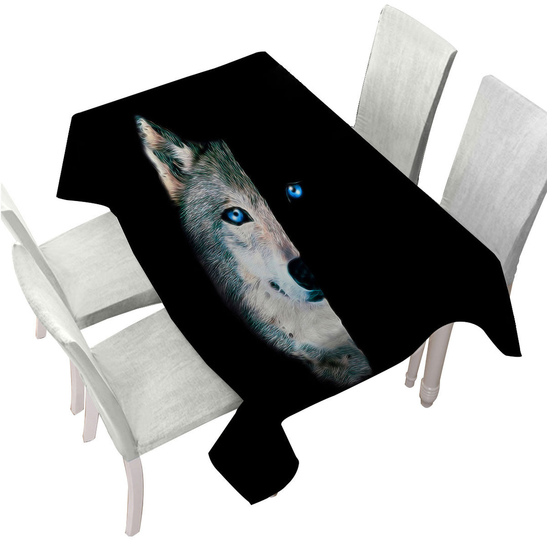 Cool Day Vs Night Wolf Custom table Covers