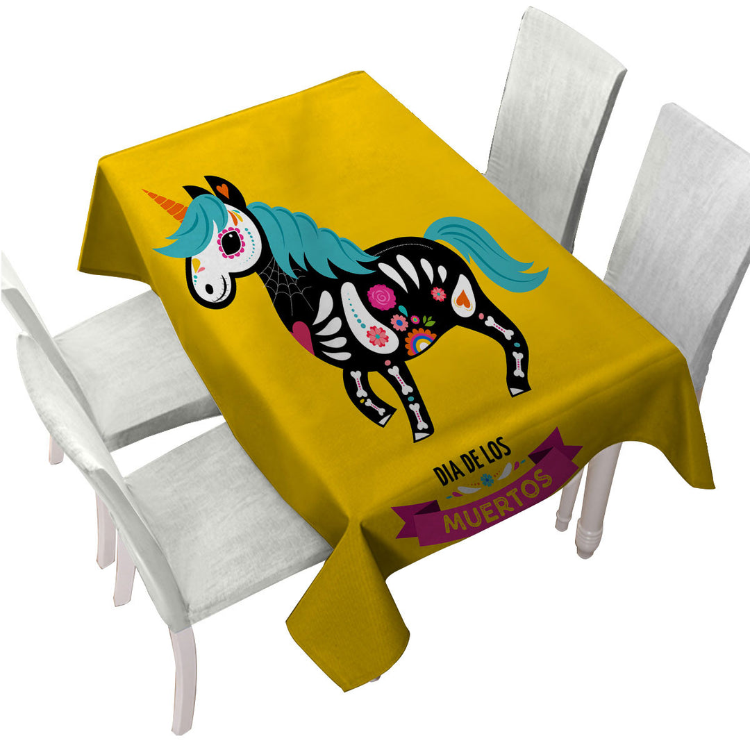 Cool Day of the Dead Unicorn Custom table Covers