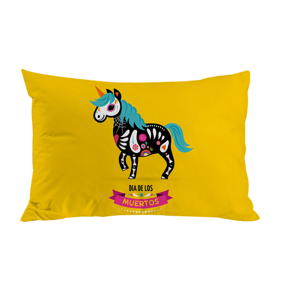 Cool Day of the Dead Unicorn Pillow Case Covers