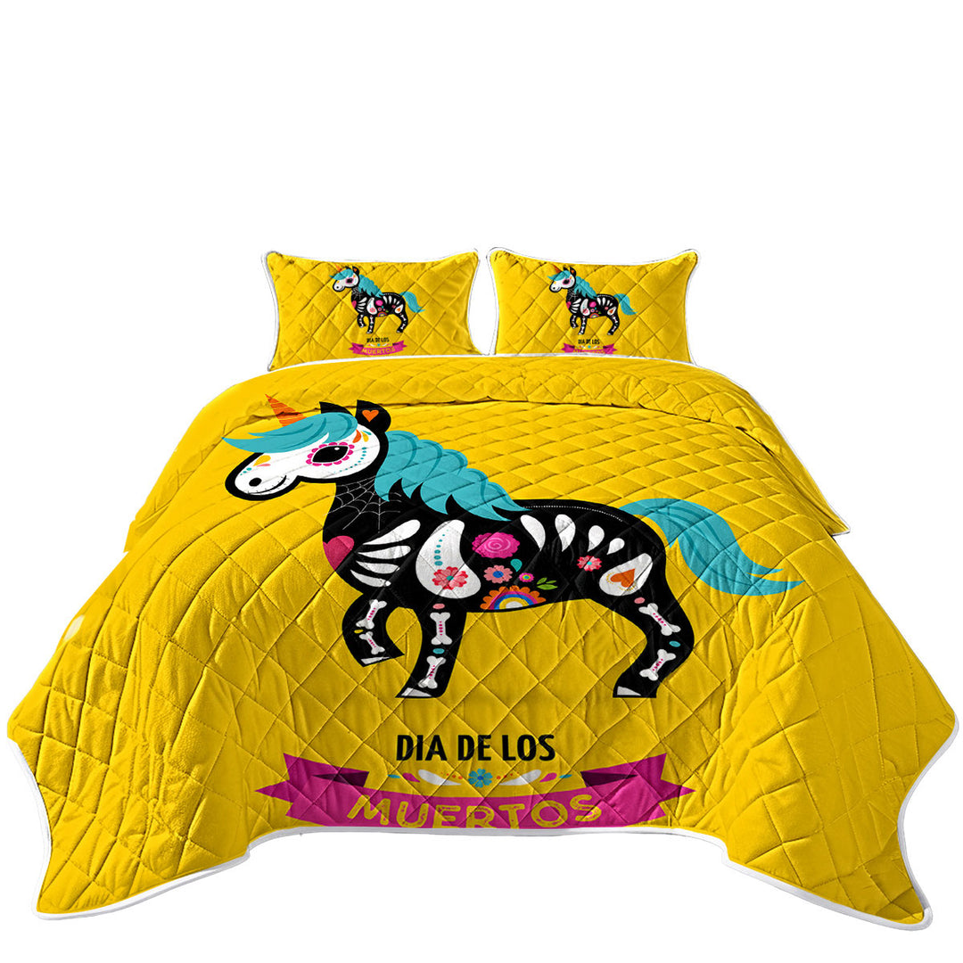 Cool Day of the Dead Unicorn Quilts