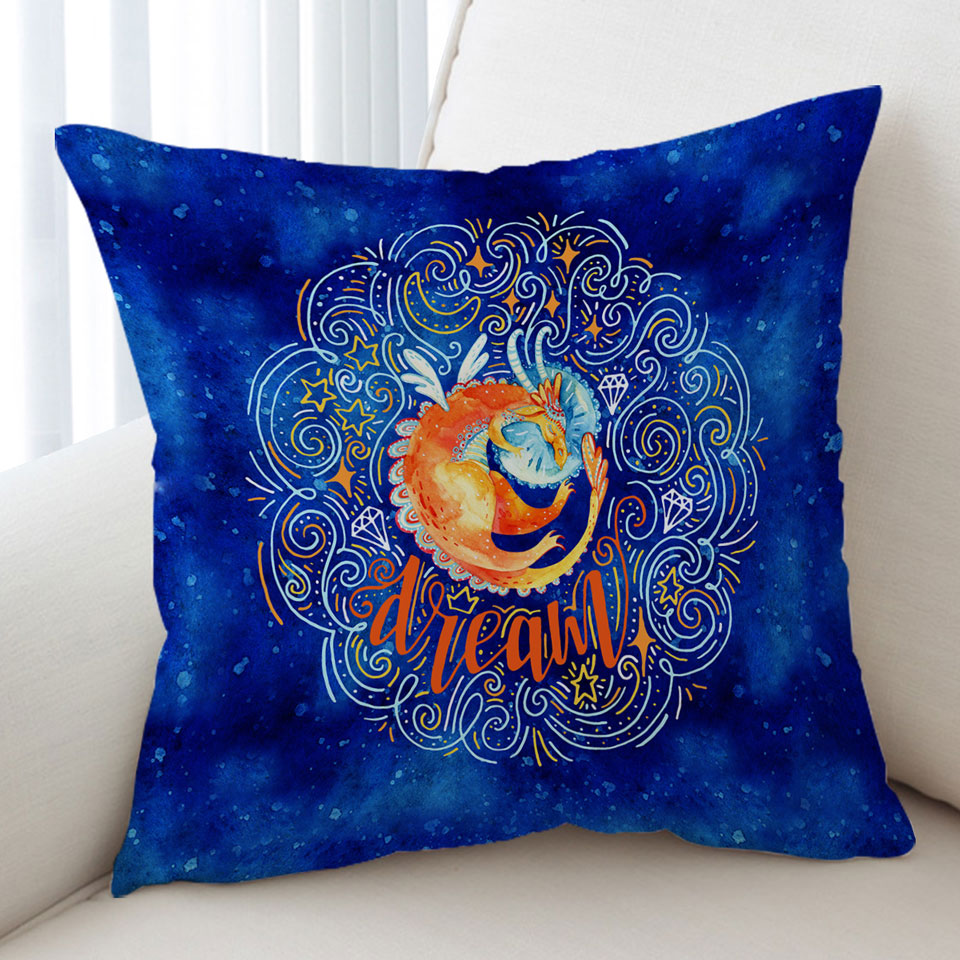 Cool Dreaming Oriental Dragon Cushion