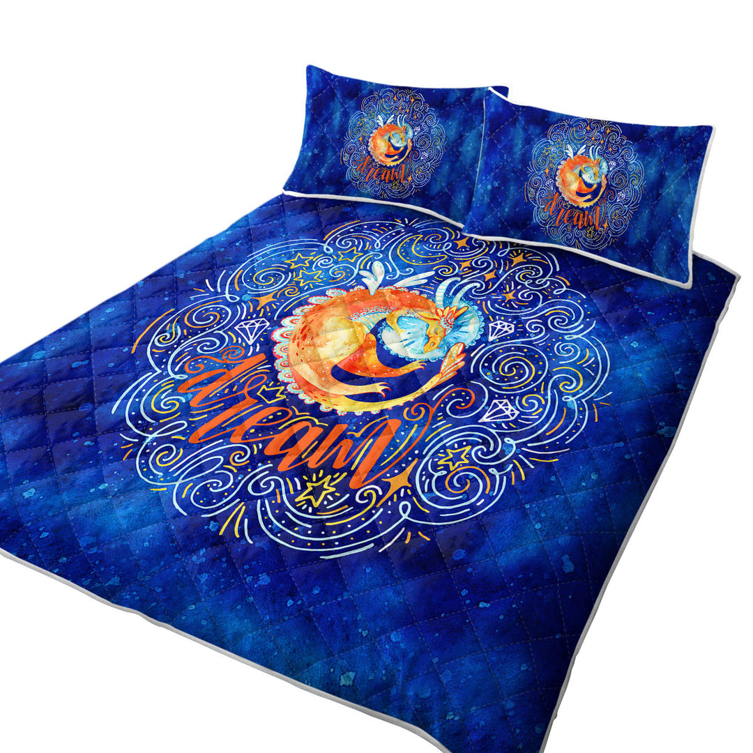 Cool Dreaming Oriental Dragon King Quilt