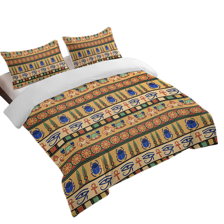 Cool Egyptian Symbols Pattern Comforter Cover