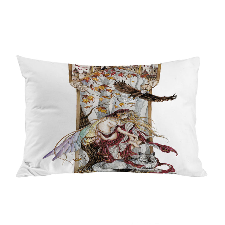 Cool Fantasy Art Introspection of the Autumn Fairy Pillow Case Covers