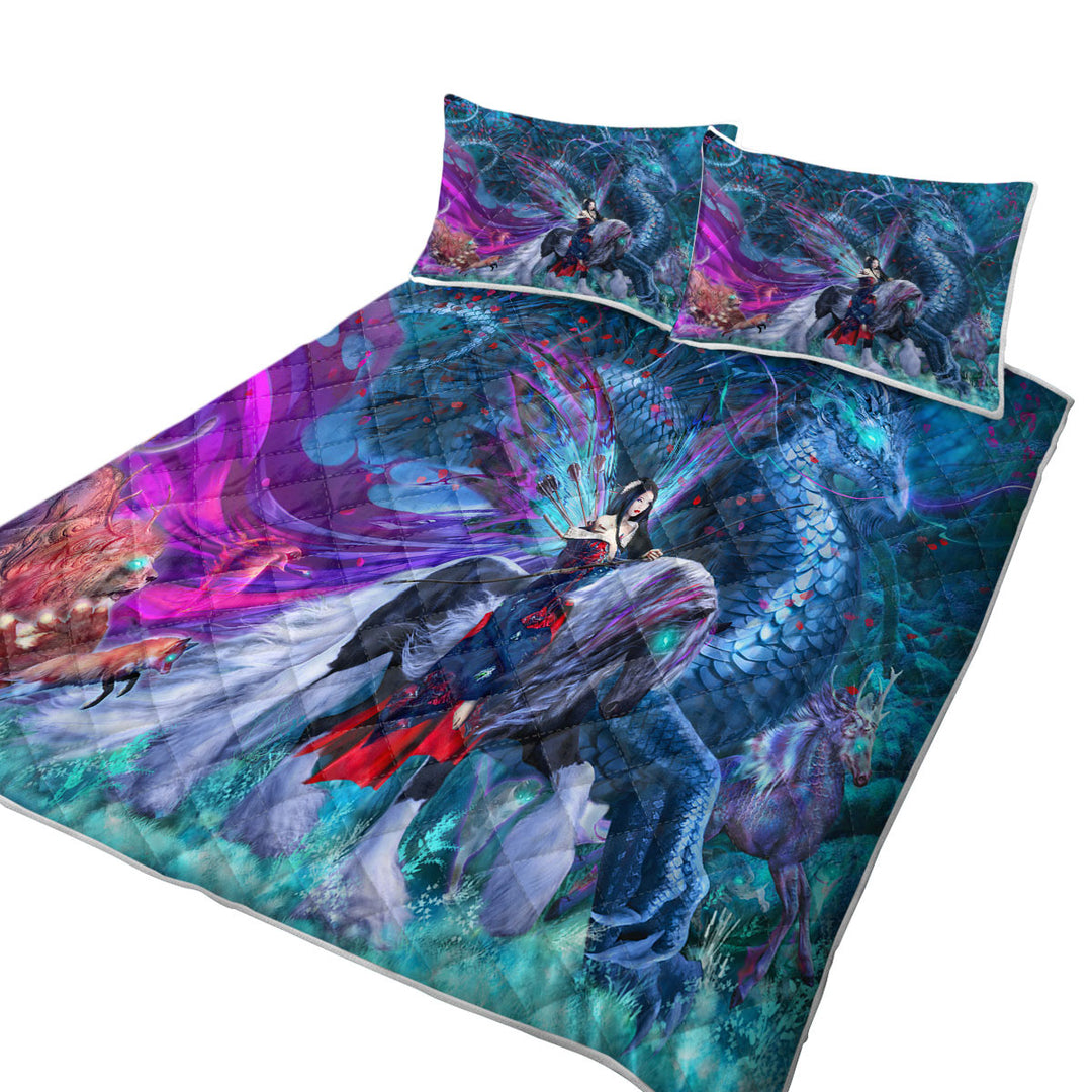 Cool Fantasy Digital Art Ride of the Yokai Quilts
